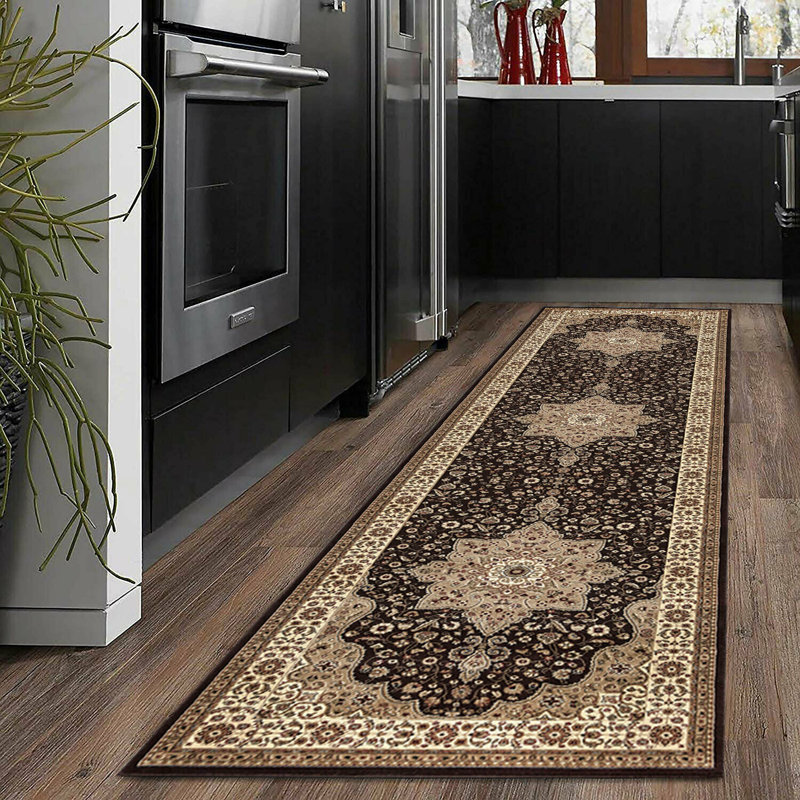 Coderre Rome Brown Indoor/Outdoor Rug, Runner 80 x 300cm