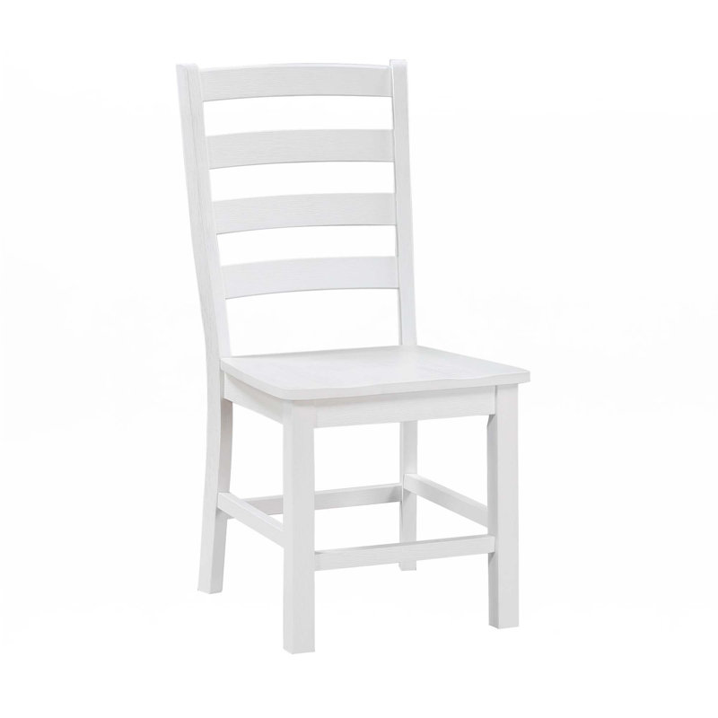 Ensemble de 2 chaises d'appoint en bois de style décontracté, Blanc