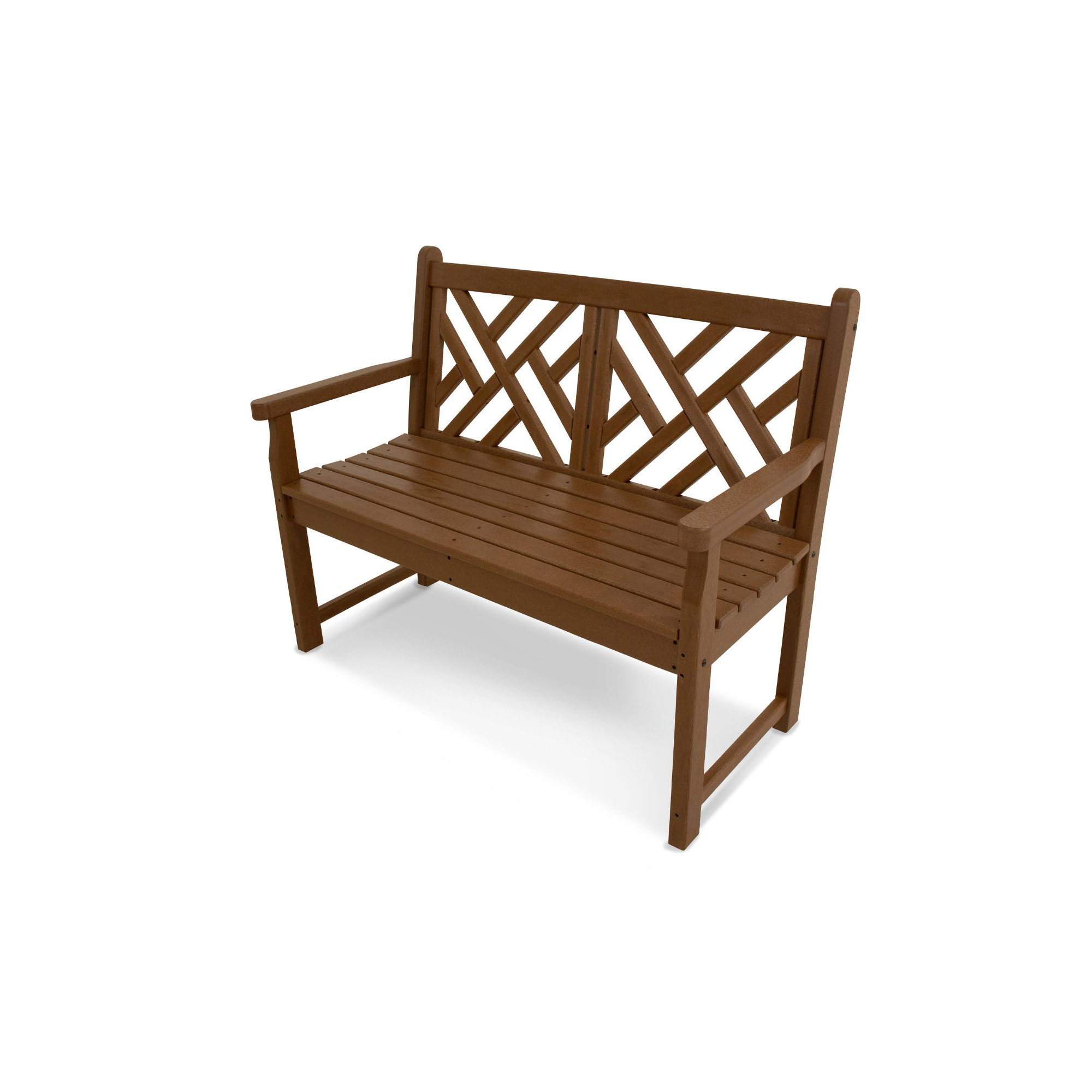 POLYWOOD Chippendale 48" Bench, Teak