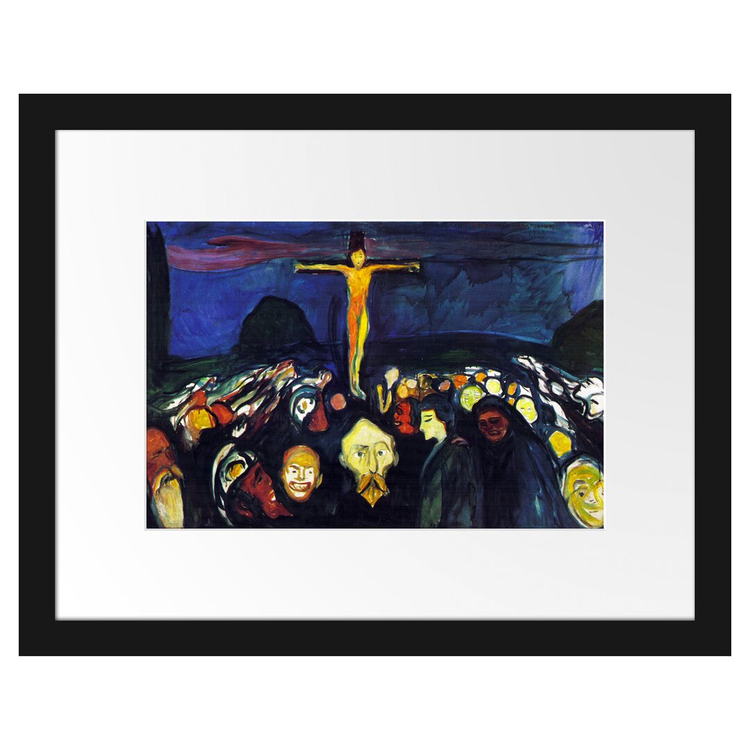 Gerahmter Kunstdruck Golgotha von Edvard Munch