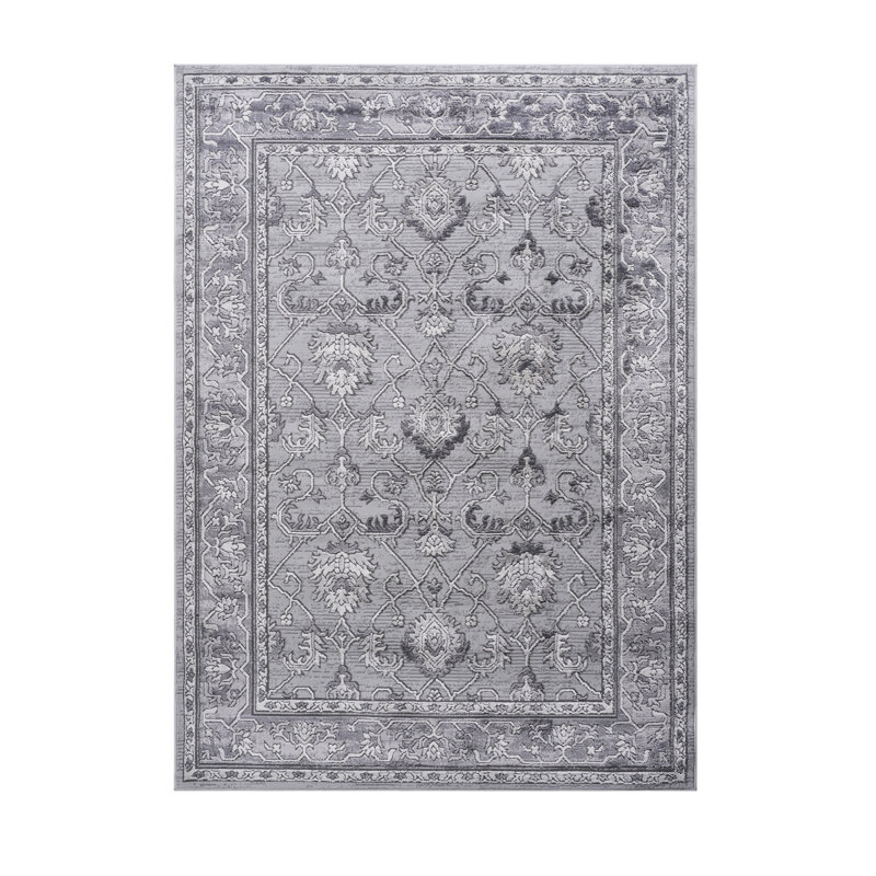 6x9 Grey Area Rug - , Non-shedding, Stain For Bedroom, Dorm , Fits Living, Dining, Entryway, Rectangle 6'7" x 7'9"