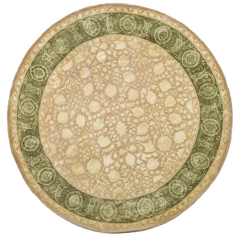 Bellview Hand Tufted New Zealand Wool Oriental Rug, Round 6'
