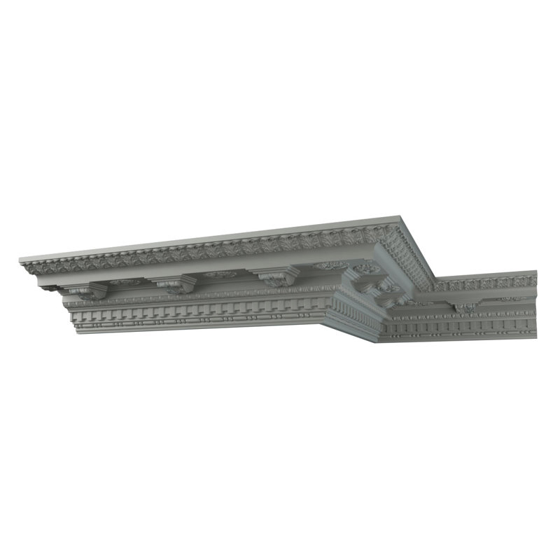 Leighton 96" Gray Polyurethane Crown Moulding