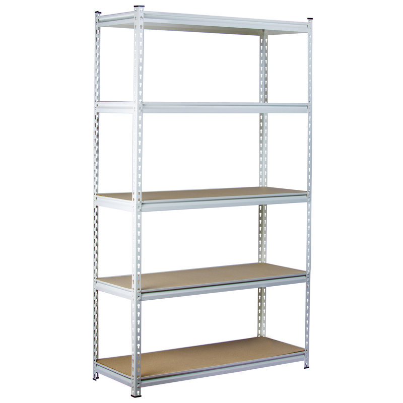 Jshin Steel Height -Adjustable Storage Rack, White, 60" H x 30" W x 12" D