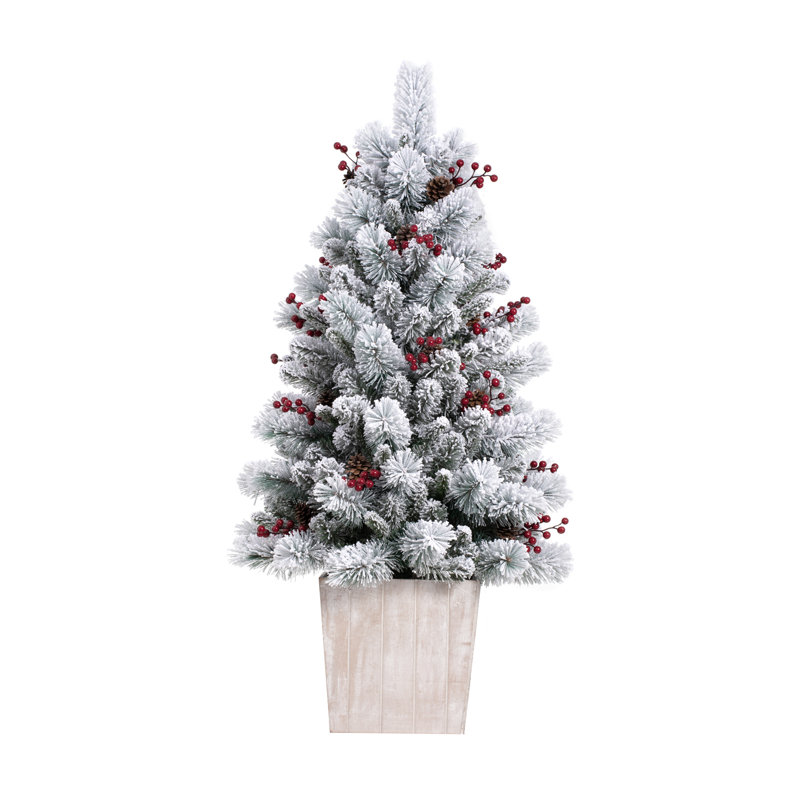 Sapin de Noël artificiel blanc 4 pi avec 100 lumières blanches