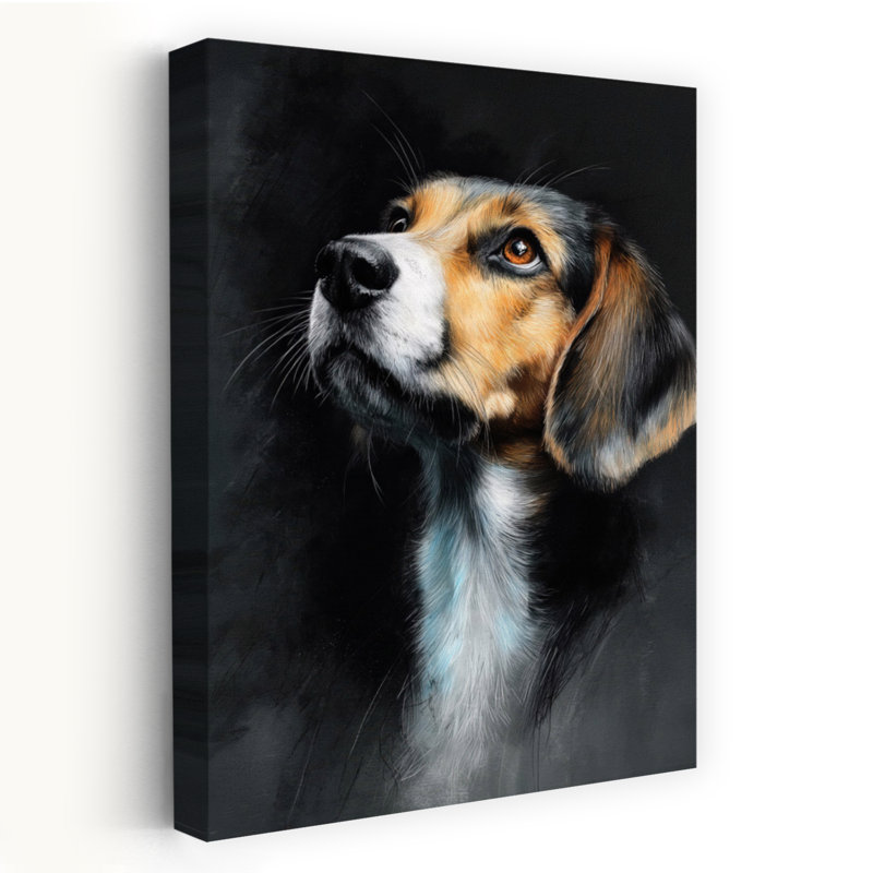 Beagle Dog Contemporary Dog Animal, art mural, H 36 po x l 24 po