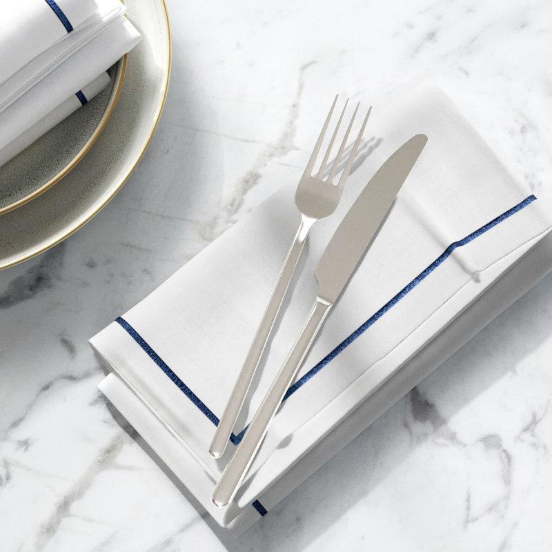 Odelle Polyester No Pattern Napkin, Platinum