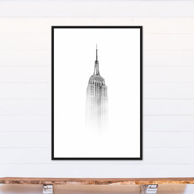 « brume empire states building », reproduction d’impression sur toile encadrée