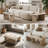 Modular Travertine Coffee Table Set of 2