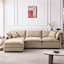 Canapé modulaire en L avec repose-pieds Luxury Chenille-355926463-355926433