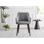 Industrial Design White & Grey Marble Effect Melamine Dining Table Set with 4 Velvet Dining Chairs-87463352
