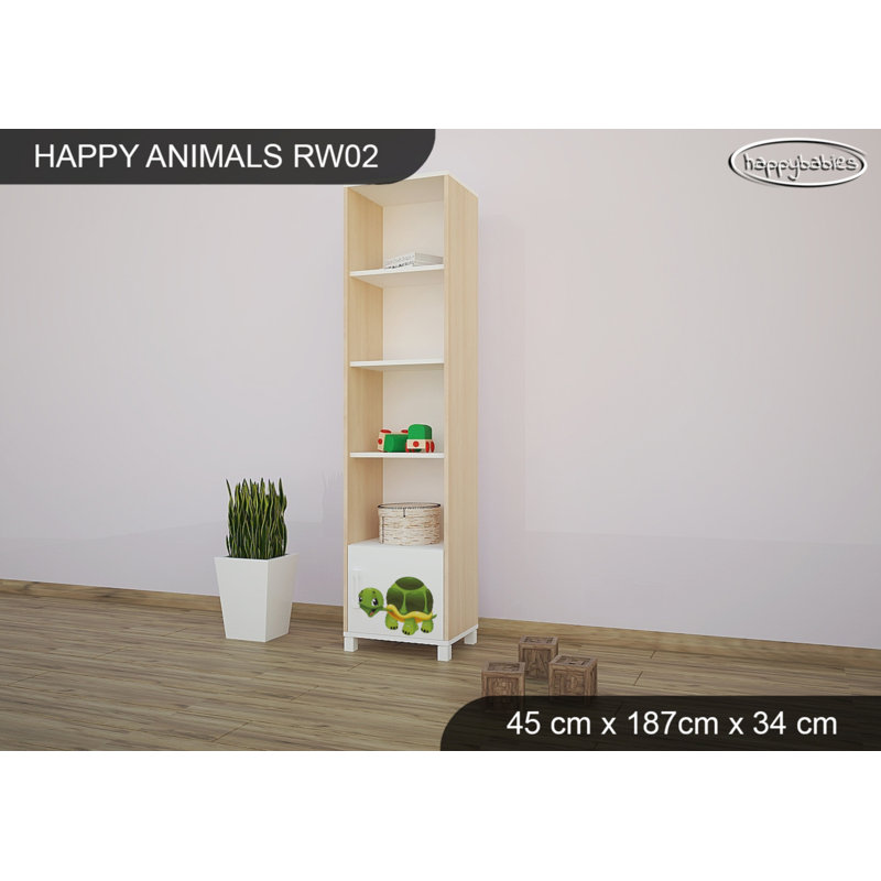 187cm H X 45cm W Cube Unit Kids Bookcase, Bright Pear Tree
