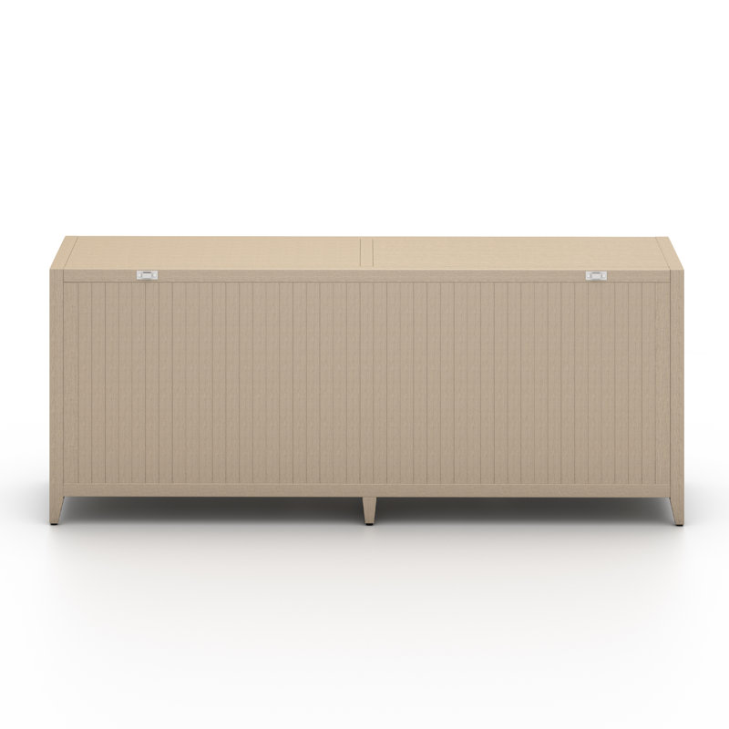 Sherwood 74'' W Solid Wood Sideboard, Washed Brown
