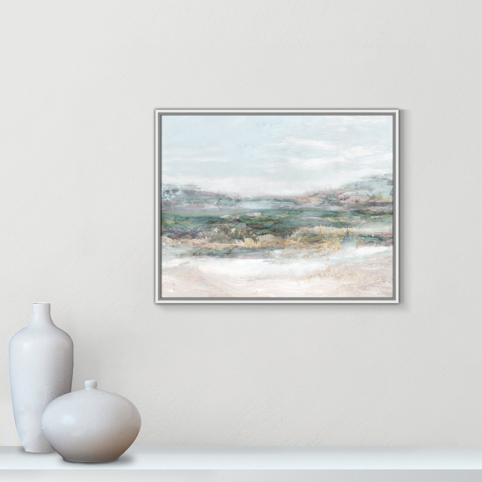 Dazzling by Matina Theodosiou - Painting Print on Canvas, No Mat, White Framed Canvas, 23.5" H x 29.5" W x 2" D