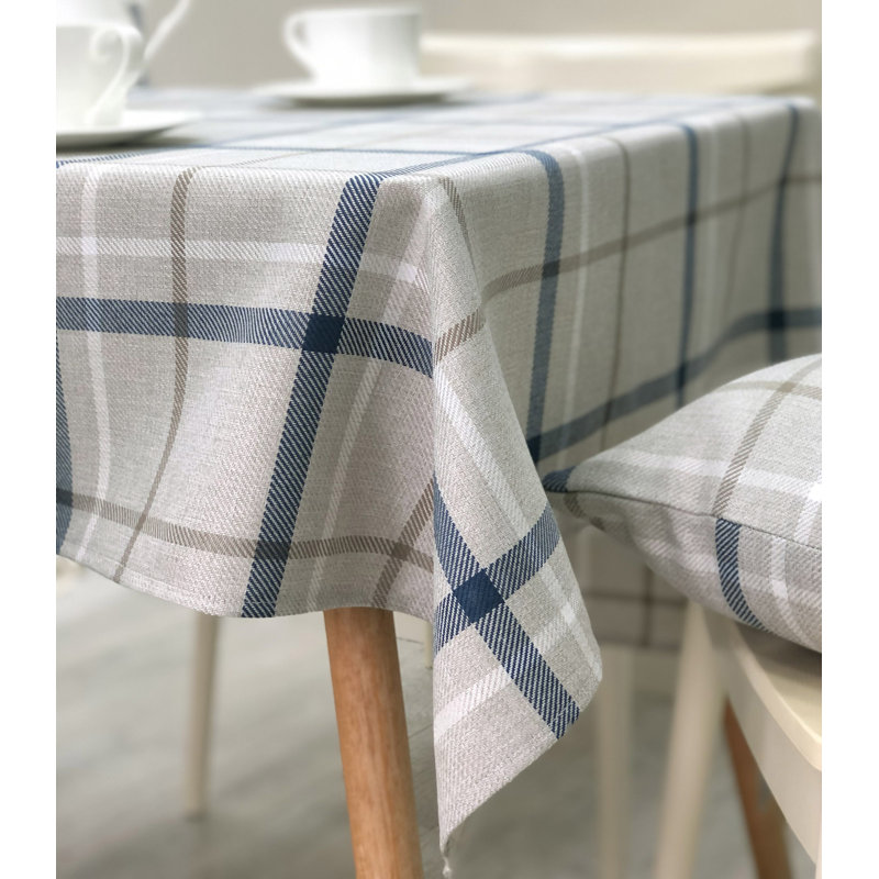 Broten Polyester Rectangle Table Cloth, Blue