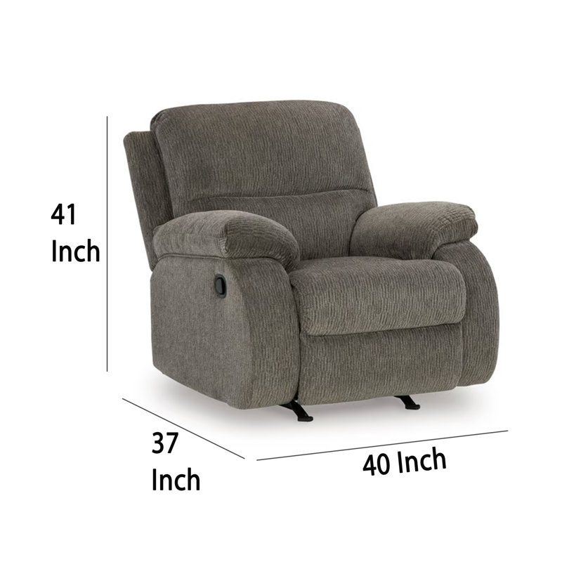 Fauteuil inclinable manuel berçant Lyla, Gris bringé