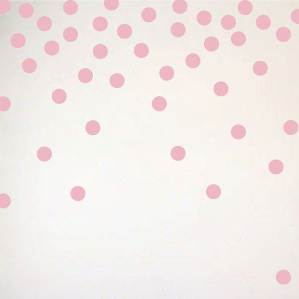 Adhésif décoratif à pois, H 48 po x l 78 po x P 0,01 po, Rose œillet