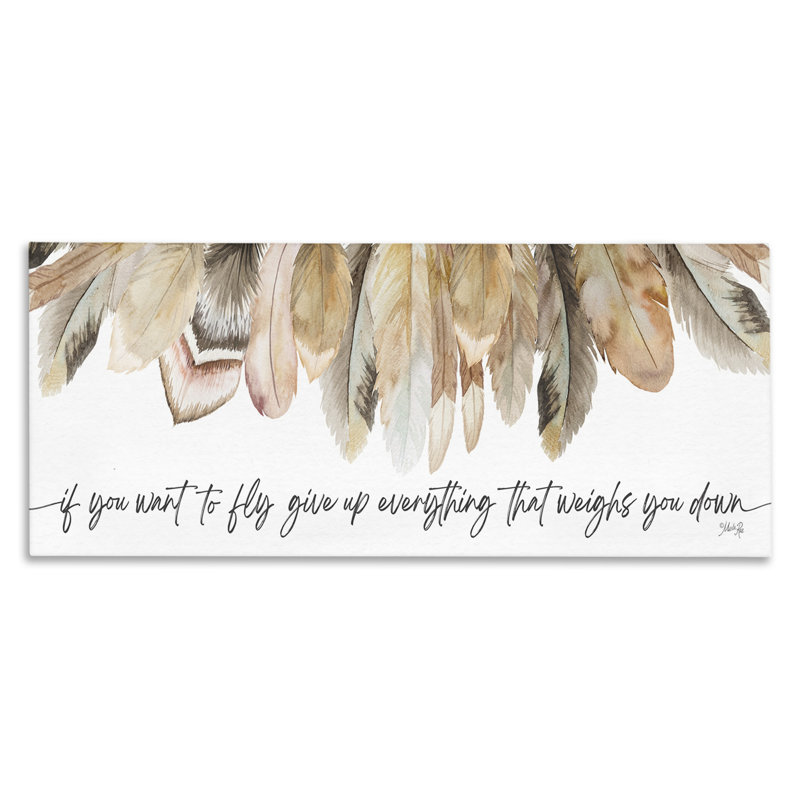 «If You Want To Fly», art mural sur toile par Marla Rae, H 17 po x l 40 po