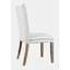 Chaise de salle à manger rembourrée de couleur blanche / bleue de Waterloo Parsons