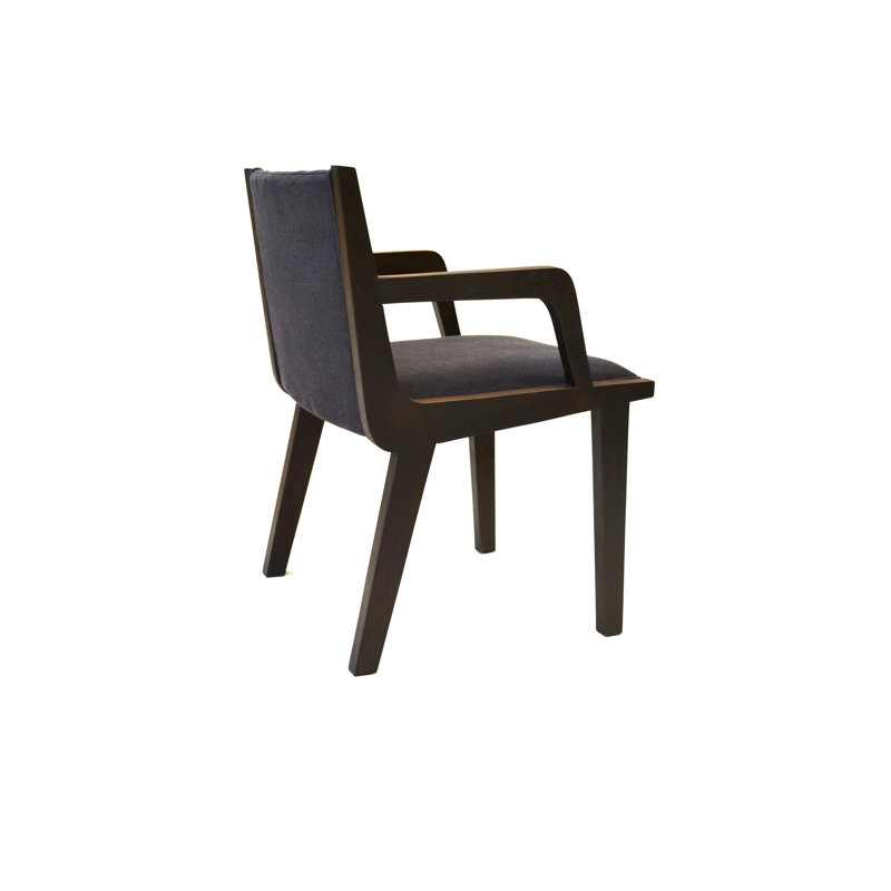 Rasucci Upholstered Arm Chair, Ebony