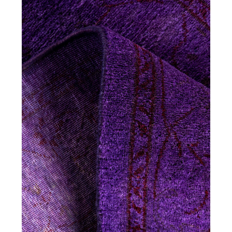 Overdyed One-of-a-Kind Runner 2'8" X 4'4" Hand Knotted Area Rug