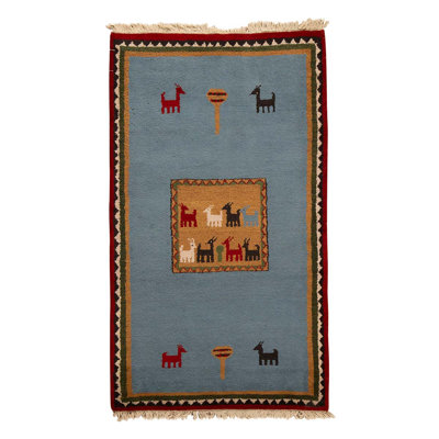 Hand Knotted Southwestern Area Rug