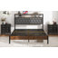 Tête de lit, cadre de lit plateforme en bois, chevet avec emballage souple et 2 tablettes, pas de bruit, pas besoin de matelas à ressorts et d'outils d'assemblage simples, grand espace de rangement sous le lit-1094437383