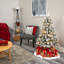 Sapin de Noël floqué avec lumières DEL-1796319354