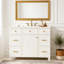 36" Bathroom Vanity with Ceramic Sink, White, Solid Wood Frame, Soft Close Doors, Adjustable Shelves, 3 Drawers ,Including Double-Depth Drawer for Hairdryer Storage