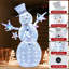 Bonhomme de neige illuminé 5 pi avec écharpe chapeau et cravates avec étoiles et piquets de sol 140 lumières DEL