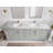 Aberdeen 84 " W Freestanding Standard Free Standing 2 Double Vanity Bathroom Vanity With Quartz Top