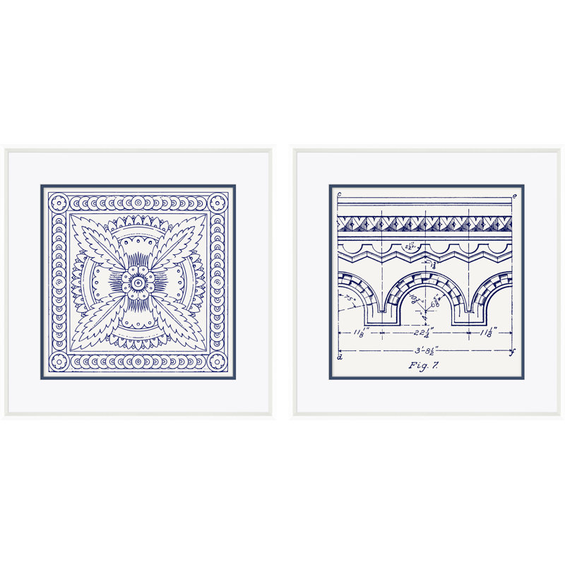 White RCP & Blue Figure 7 Framed