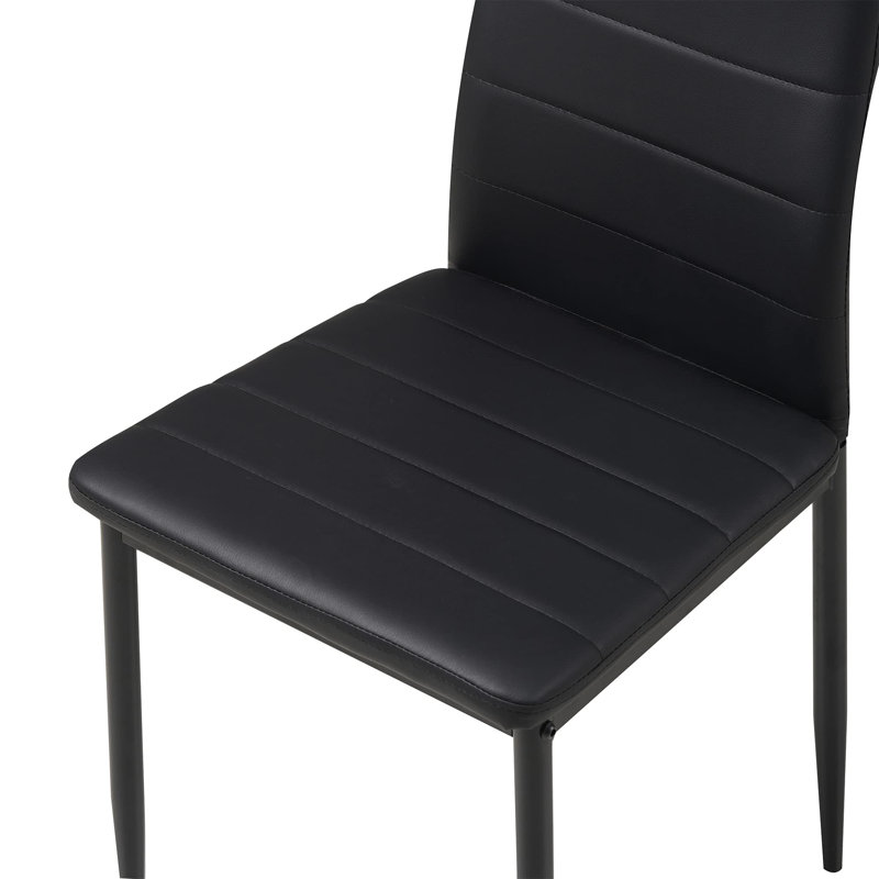 Blaydin 98.5cm H Metal Stacking Side Chair in Black