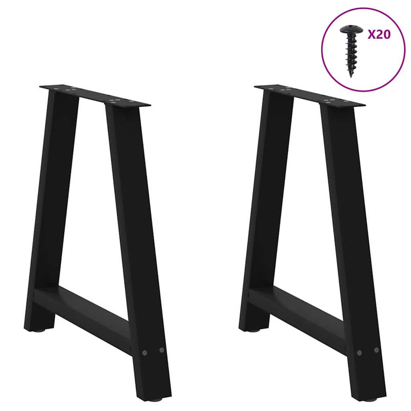 Sarbash Table Leg, 73cm H x 70cm W, Black