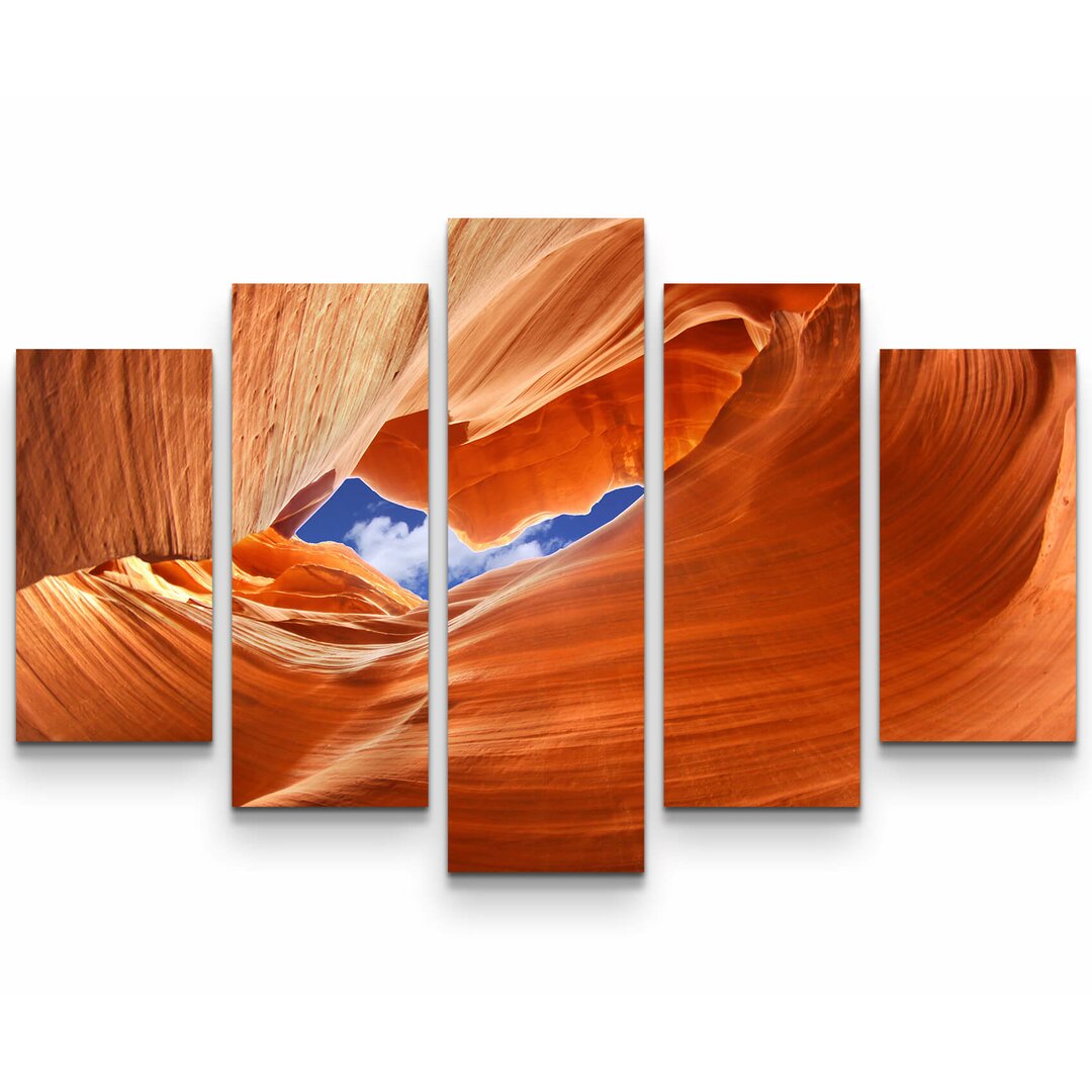 5-tlg. Leinwandbilder-Set Unterer Antelope Canyon - USA