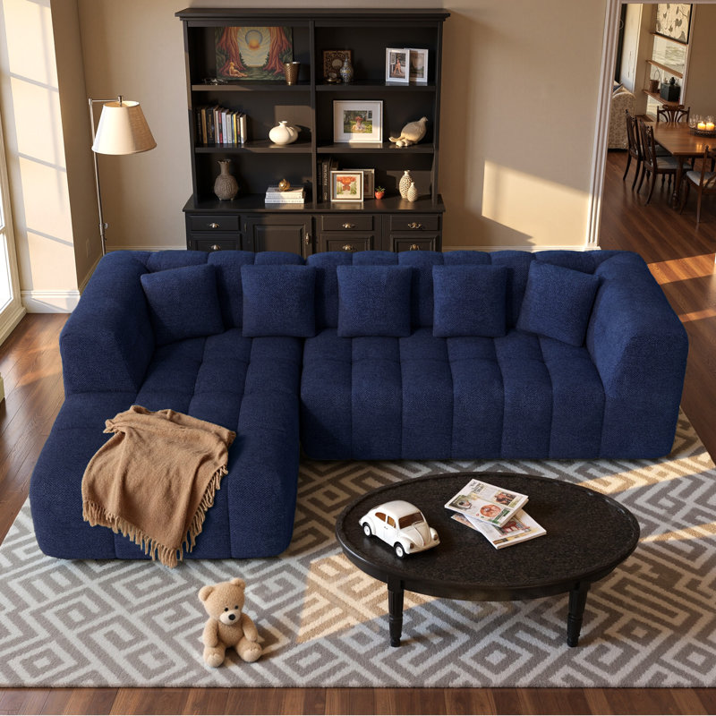 Canapé modulaire Boneless Couch, Polyester bleu marine