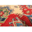 Tapis d’une surface en laine ivoire/rouge 8 pi 2 po x 10 pi x 4 po à la main one-of-kind-noué la 2010s ouzbek gazni Capelle