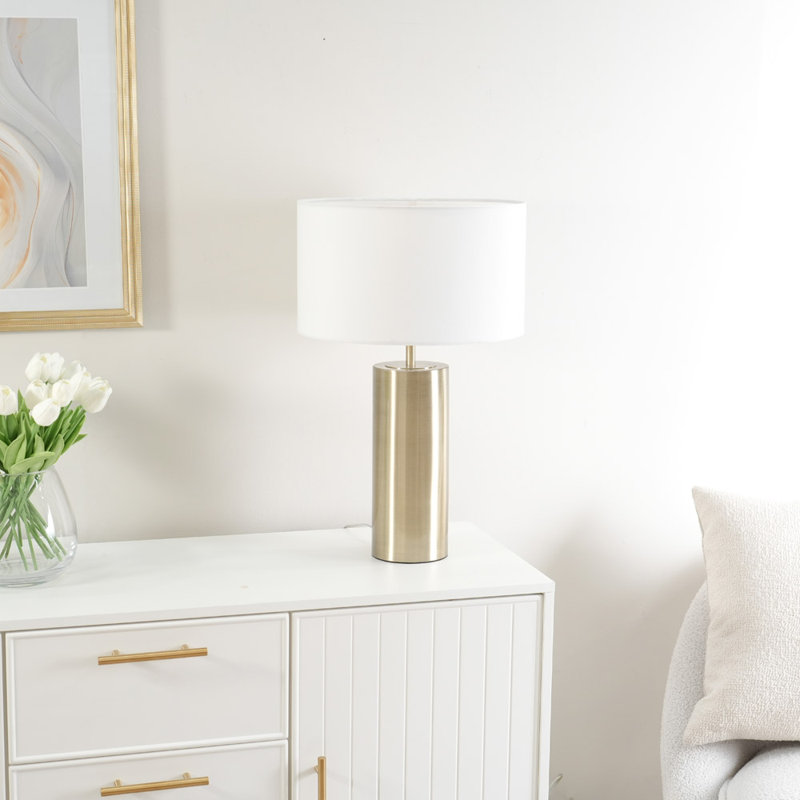 Metal Table Lamp, Gold