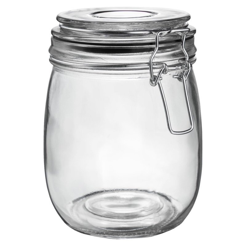 Glass Jar - Set of 6, 14cm H x 10cm W x 10cm D