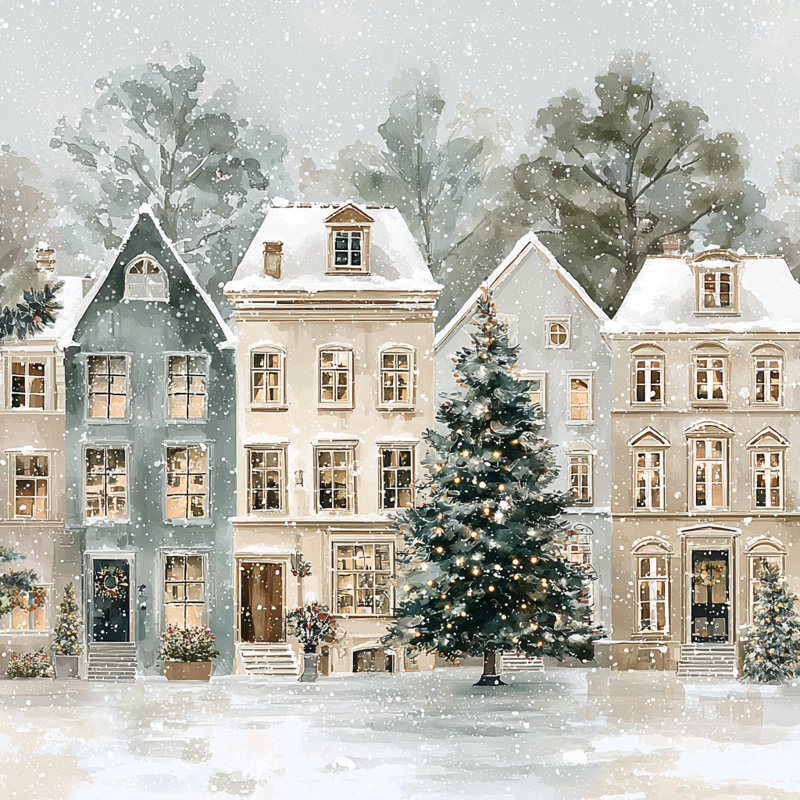 Quiet Winter Square Wrapped Canvas Wall Art, 40"x40"
