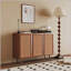 Console multimédia d'entrée avec style campagnard, tablettes réglables et amplement de rangement pour la vie moderne