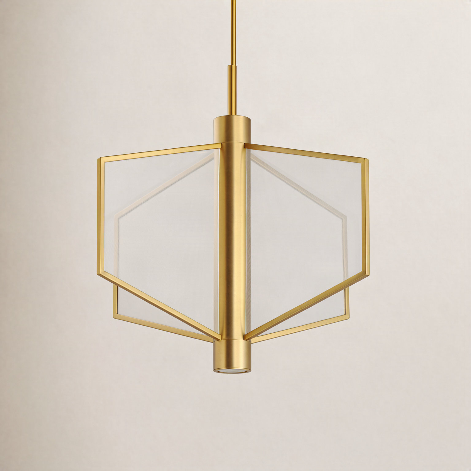 Euna 4 Light Metal LED Pendant, Natural Aged Brass