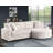3 piece 111" Modern Corduroy Sectional Sofa Couch Twins loveseat with Matching Ottoman-590799871