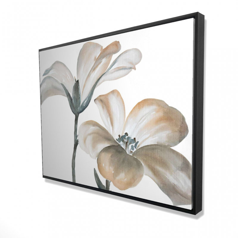 Belles fleurs désaturées, reproduction sur toile