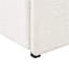 Grand lit plateforme tapissier Livcle Ivory Boucle