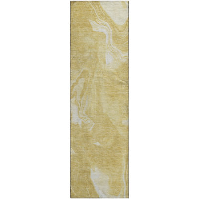 Premium Machine Washable Prisco Gold Rug
