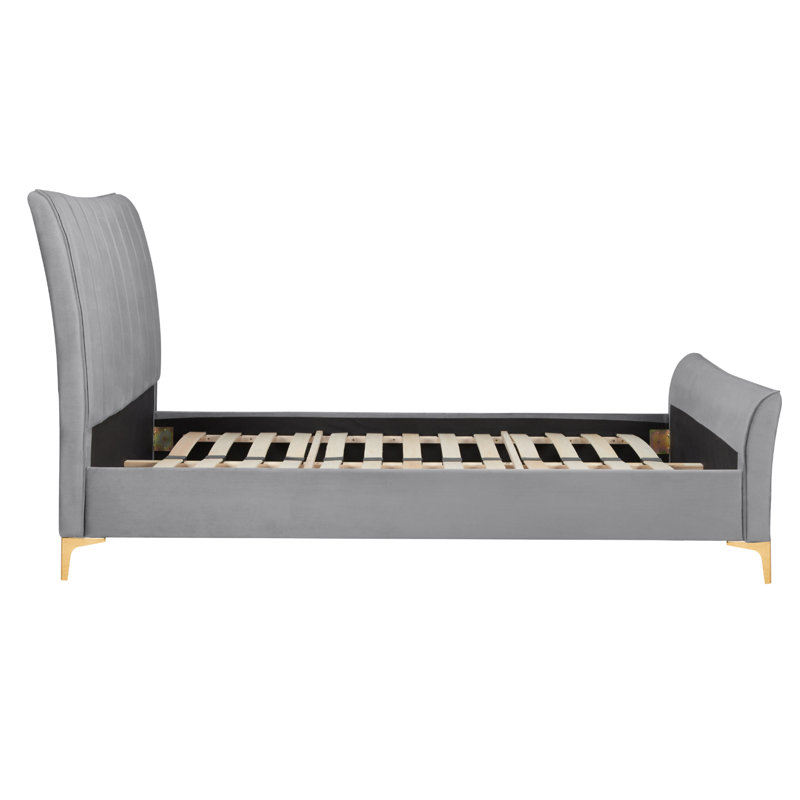 Comfort Upholstered Bed Frame, Grey, Small Double (4')