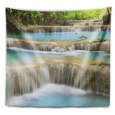 Photographie blue erawan cascade paysage tapisserie
