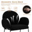 Ensemble de 4 chaises de salle à manger modernes rembourrées avec accoudoirs-2064412920