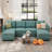 Zendejas 6 - Piece Modular U-Shape Sectional Sofa with Ottoman-1197518998